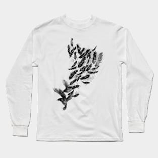 Birds Falling Long Sleeve T-Shirt